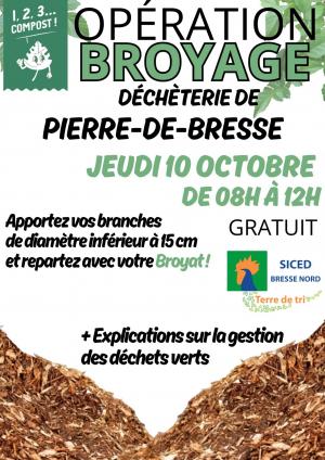 Opération BROYAGE DES DECHETS VERTS  10 octobre 2024