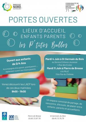 ​​​​​​​Portes ouvertes Lieux d'Accueil Enfants Parents  mardi 11 juin 2024