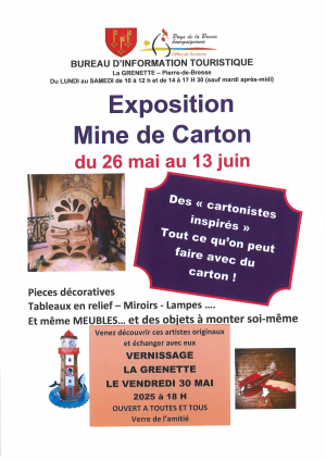 Exposition "Mine de Carton" du 26 mai au 13 juin 2025 