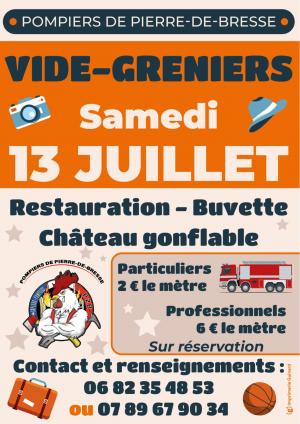 Vide-grenier de l'Amicale des Sapeurs-Pompiers - 13 juillet 2024 