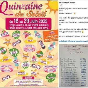 résultats du tirage au sort des bons de la quinzaine commerciale de l'UCAP