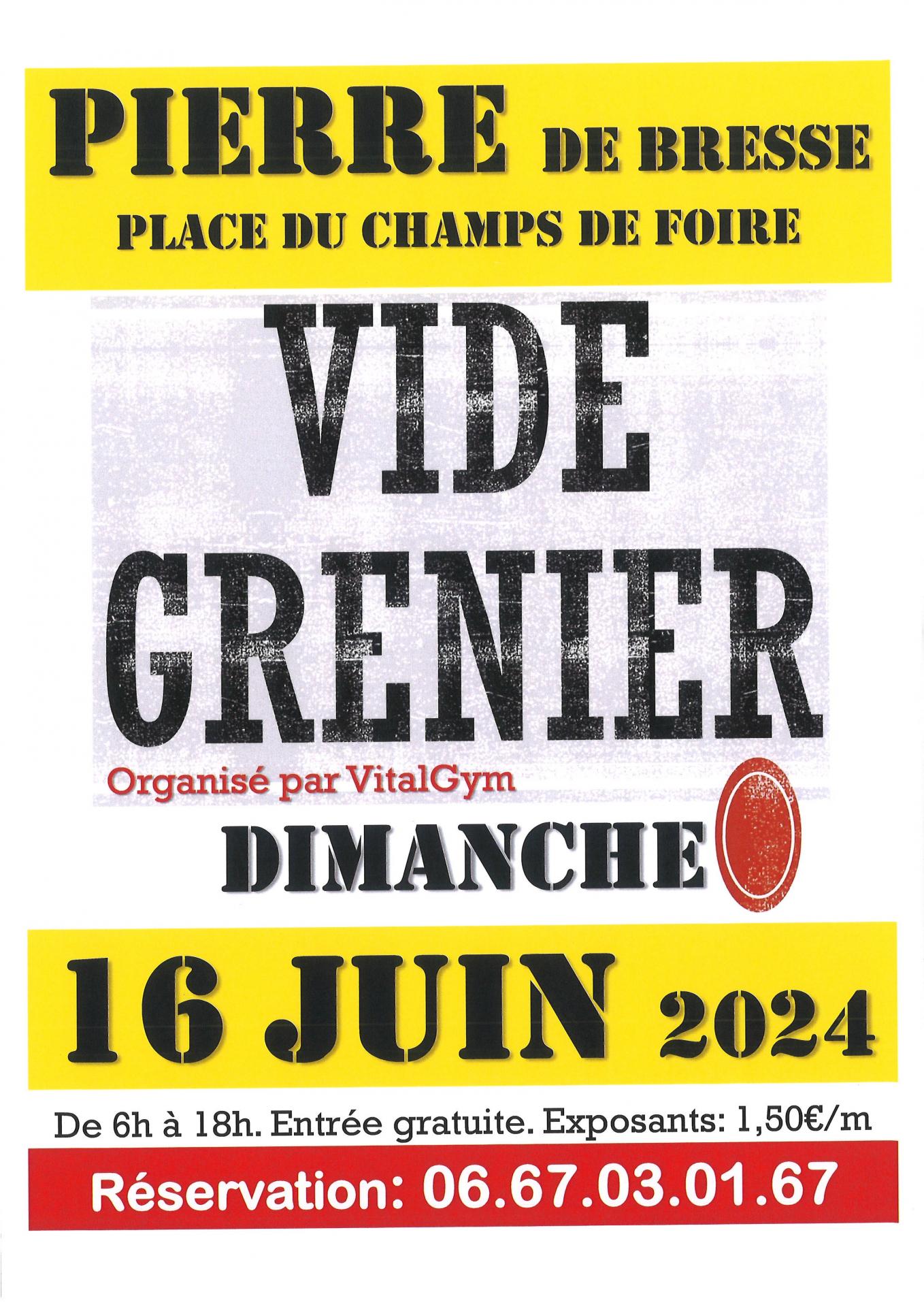 Vide-grenier VitalGym - Dimanche 16 juin 2024