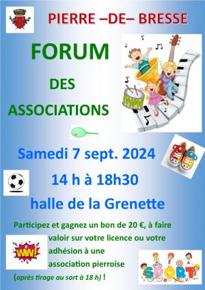 Forum des associations 2024  samedi 7 septembre 2024