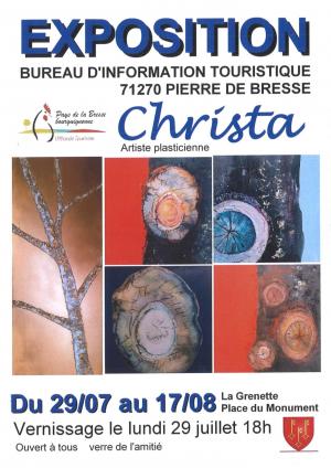 Exposition CHRISTA artiste plasticienne