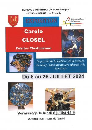 Exposition Carole CLOSEL du 8 au 26 juillet 2024 