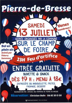 Fête nationale - samedi 13 juillet 2024