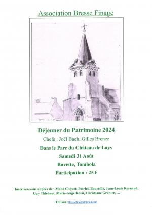 Déjeuner du Patrimoine de l'Association Bresse Finage du 31 août 2024