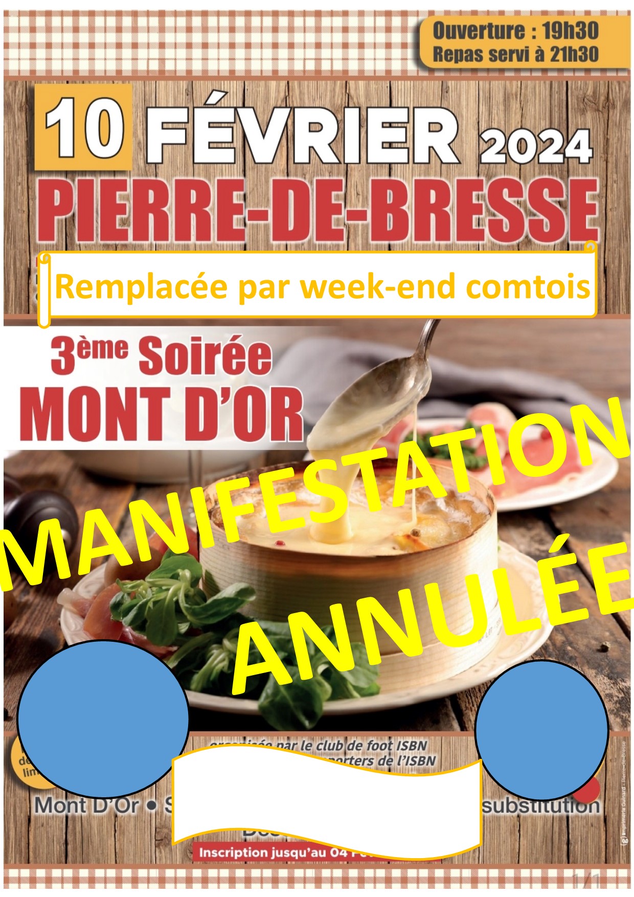 Soirée MONT D'OR ANNULÉE- 10 février 2024
