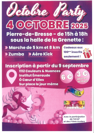 Octobre Party - 4 octobre 2025 - Halle de la Grenette