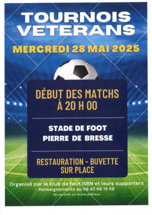 Tournois de foot vétérans - 28 mai 2025
