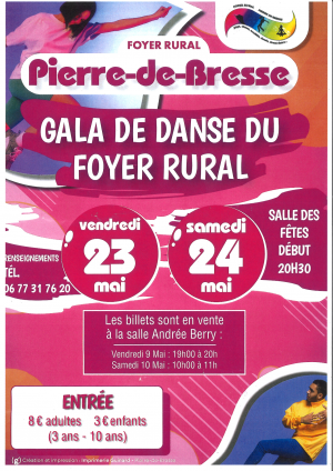 GALA DE DANSE du Foyer rural 23 et 24 mai 2025 en soirée