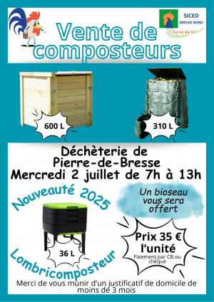 Vente de composteurs mercredi 02 juillet 2025 